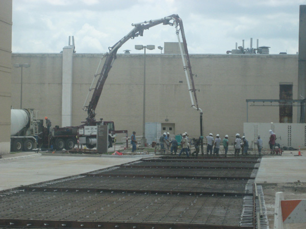 Concrete is poured 6-29