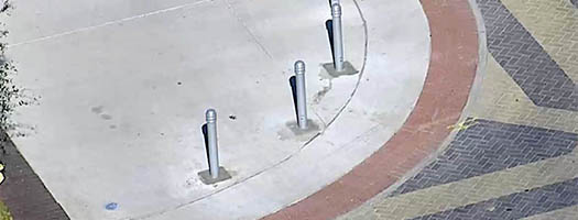 New bollards on campus