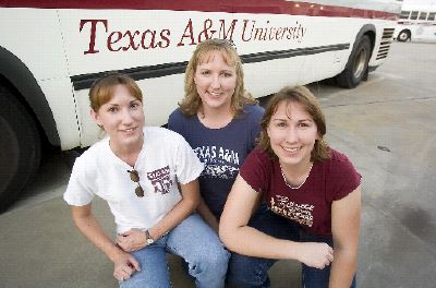 Lisa, left, Sherry and Julie carry their passengers around town with gusto and authority.